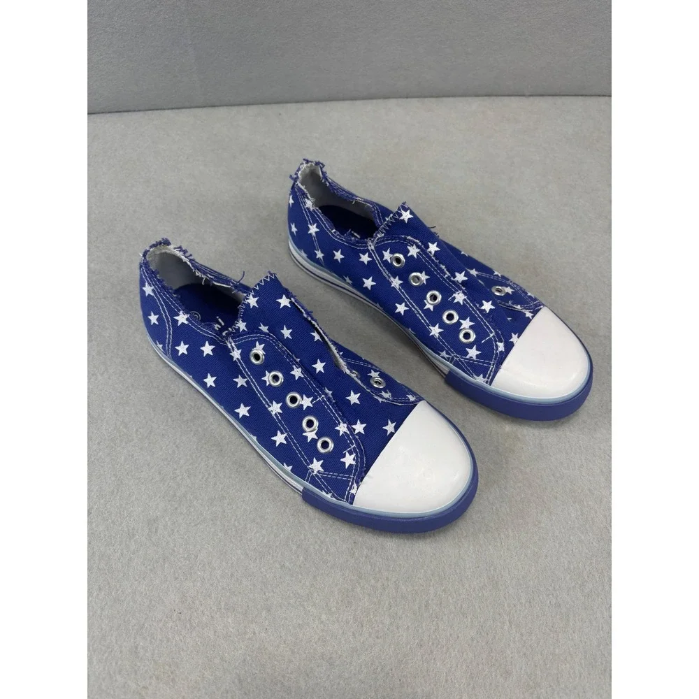 NWOB‎ Mini Boden Star print navy slip on sneakers kids size 35 or 3.5Y shoes